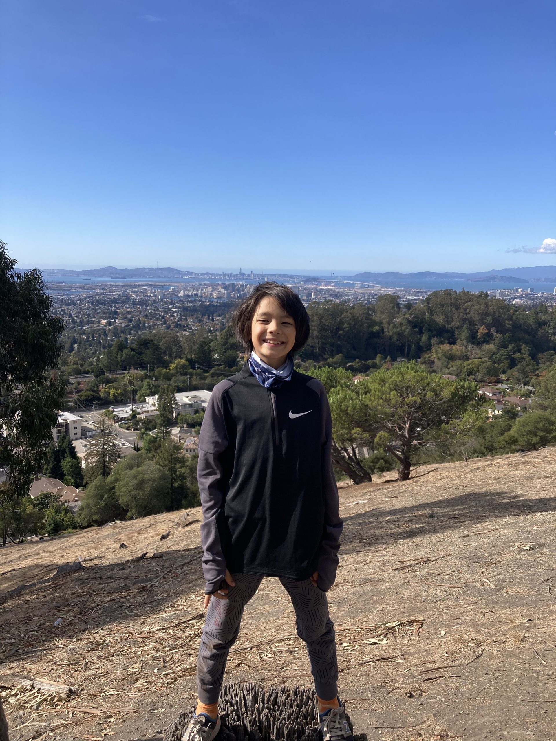 Dylan Facente Chin enjoying Joaquin Miller Park